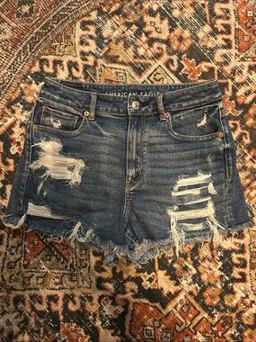 American Eagle Outfitters Distressed Blue Denim Cutoff Shorts